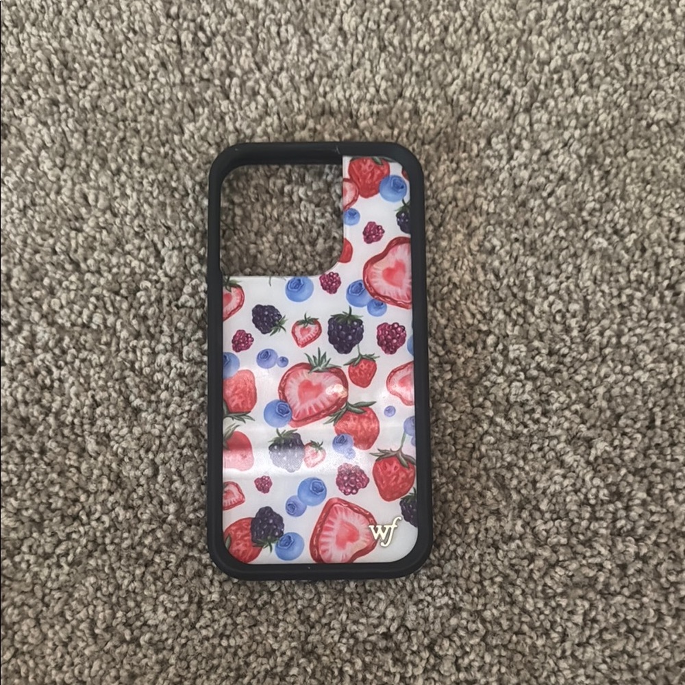 Fruit Pattern Phone Case - Black